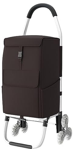 Carrello pieghevole a tre ruote con borsa impermeabile più grande per salire le scale e fare la spesa