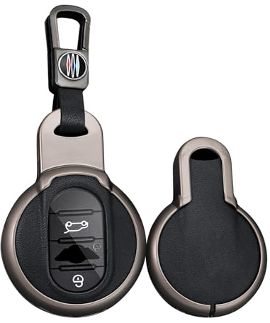 TECART Smart Schlüssel Schutz Etui Passt für BMW Mini Cooper F54 F55 F56 F57 F60 Coupe Cabrio Clubman Paceman Countryman Hatchback Schlüsseltasche Schlüsselbox Neujahrsgeschenke 3/4 Tasten Schwarz A