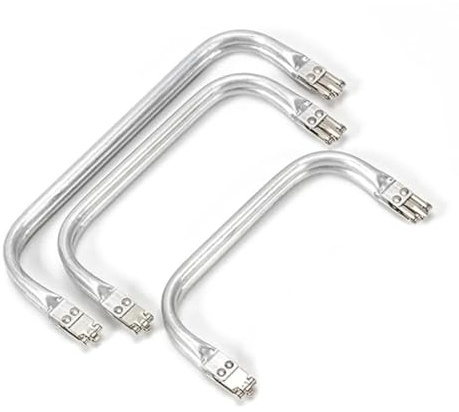 Kellegour 3 Piezas Marco de Aluminio para Bolsos,Cierres de Bolso de Ganchillo En Aluminio,Boquillas Monederos Metalicas,Marco Tubular para Hacer Monedero,Neceser y Otras Manualidades