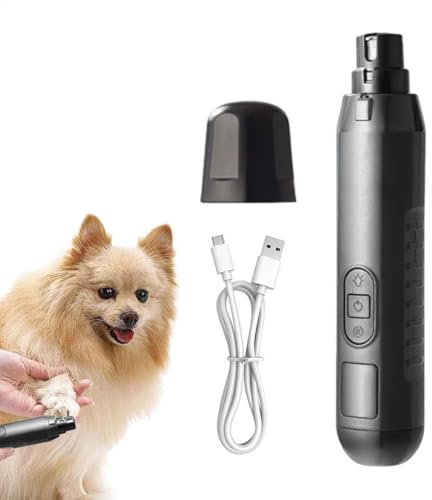 Coupe-griffes électrique pour chien | Coupe-griffes de chaton – Broyeur à ongles électrique rechargeable silencieux à 5 vitesses pour chiots et chats de petite, moyenne et grande taille