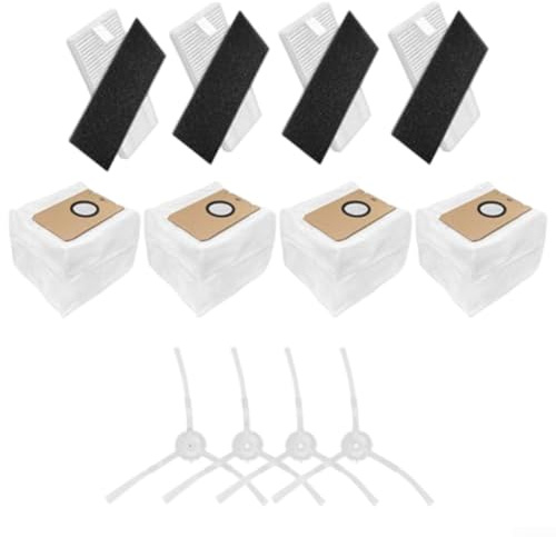 Vacuum Parts Fit For Cleanova W11 Robot Vacuum Cleaner Accessories, Corner Cleaning Brushes, Dust Collection Bags, Hepa Filters Replacement, Floor Cleaning Parts