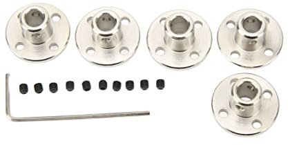 OKJHFD 5 pezzi Giunto flangiato per albero 6 mm, connettore di accoppiamento flangiato, guida rigida, accessorio per accoppiamento modello, raccordi per asse albero per motori