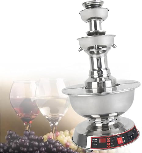 Electric Party Fountain Machine for Red Wine and Champagne, Adjustable Temperature Juice and Wine Fountain for Bars and Birthday Celebrations