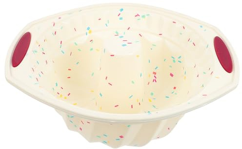 SHINEOFI Stampo per Torta Savarin in Silicone Antiaderente da 12 Pollici Professionale per Forno Resistente alle Alte Temperature Adatto per Panetterie e Uso Domestico Colori Assortiti