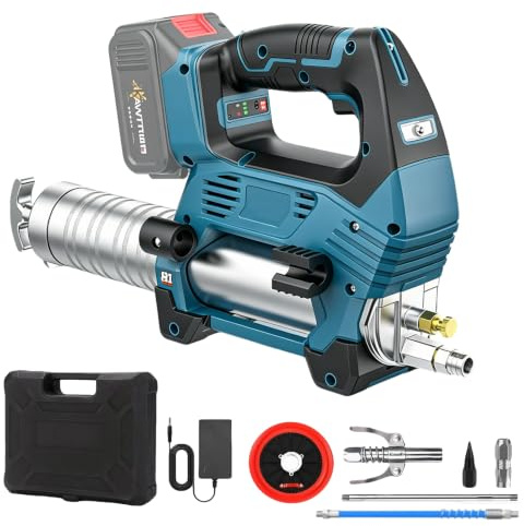 Akku Fettpresse für Makita 18V Lithium, 12000 PSI | 170g/min Elektrische Fettpresse mit Bürstenlosem Motor,3 Stufitige Geschwindigkeit für Schüttfett und Buttertube (Ohne Akku)