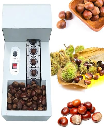 pedenencelia Macchina Automatica per Il Taglio delle Castagne/Macchina Commerciale per Sgusciare E Aprire Le Castagne - con 2 Set di Stampi, profondità Regolabile da 0,5 A 2,5 Mm Singlechain