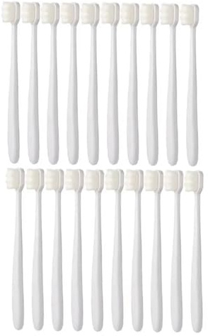 20/10PCS Soft Toothbrush with Millions Of Nano Bristles for Adults Deep Cleaning for Teeth Portable Oral Care Brush(BL-white 20 PCS)