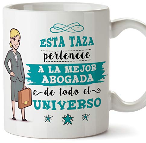MUGFFINS Abogada Tazas Originales de café y Desayuno para Regalar a Trabajadores Profesionales - Esta Taza Pertenece a la Mejor Abogada del Universo