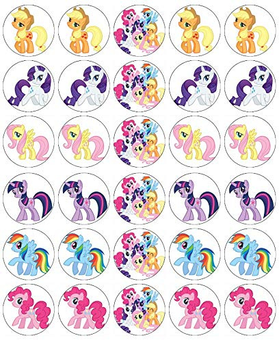 30 Pony Cupcake Toppers Edible Wafer Paper Fairy Cake Toppers Birthday Cakes