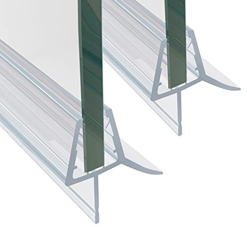Duschdichtungen für Duschtüren, Duschdichtung wasserdichteAbdeckkapsel, Überlaufsicherung (60cm (2 Stück), für 6 mm Glasdicke)