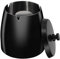 HONZUEN Stainless Steel Ashtray with Lid, Black Ashtray Outdoor, Windproof Rainproof Ashtrays for Cigarettes, Metal Ash Trays with Lids Outdoors, Easy to Clean, Ash Holder for Smokers Garden Bar, L