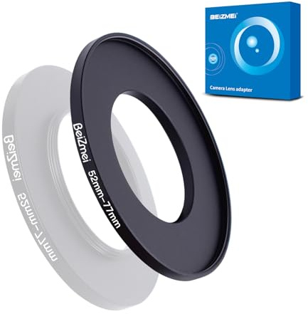52 mm auf 77 mm Adapterring für Kamerafilter, kompatibel mit Allen 52 mm Objektiven mit 77 mm UV, ND, CPL Filter. 52 mm Lens to 77 mm Filter Ring