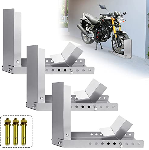 YARDIN Motorrad Wippe Verladehilfe Schiene Motorrad vorne Vorderradklemme Radklemme Radwippe Motorrad Motorradständer (3 Stück)