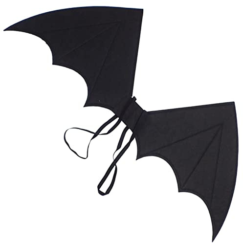 Topkids Accessories Unisex Bat Devil Wings for Halloween Costume, Adult & Kids Angel Wings Accessories, Dragon Wings Costume, Spooky Wings (Black)