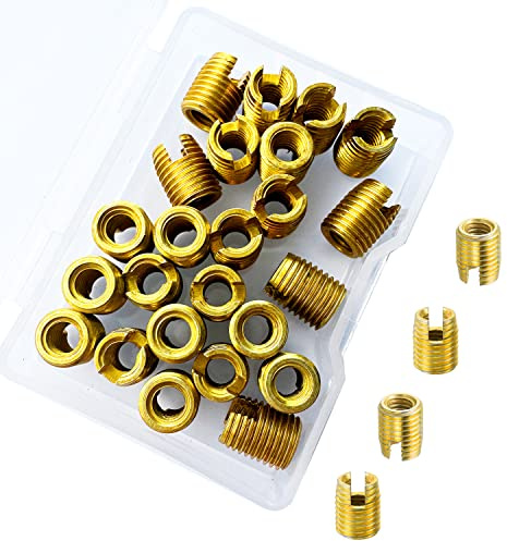 YIYICO Filet Rapporté Insert de Filetage Inserts Autotaraudeur M6 24pcs | Filets Rapportés Combiné Kit pour Reparation Filetage