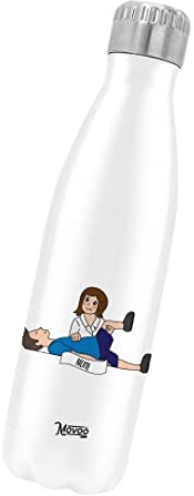 Borraccia Termica Bottiglia Termica Acciaio Inox 500ml Bottiglia Termica Made in Italy Ecologica 24 Ore Freddo & 12 h Caldo - Personalizzata con nome - Fisioterapista Donna