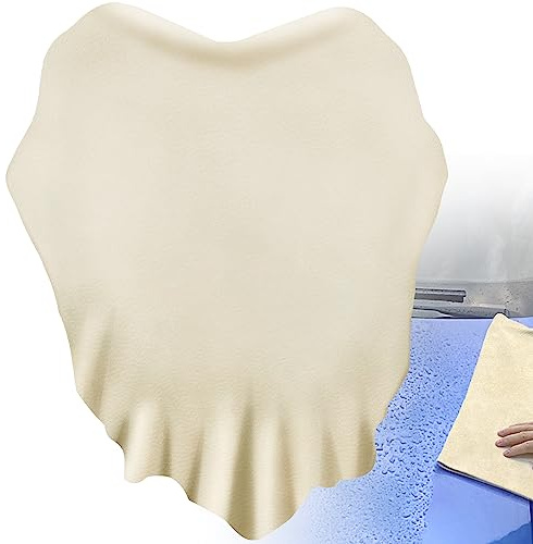 Chamois Cloth for Car, Car Wash Drying Towels Extra Large 35.4'' X 23.6''(5.8 Sq Ft), Super Absorbent Lint Free Rags, Nature Chamois Cloth for Window, Floors, Cabinet, Table