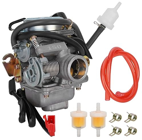 PD24J Vergaser 24 mm Vergaser | für 4-Takt GY6 125 cc 150 cc ATV Go Karts Roller Mopeds QMJ/QMI157 QMJ/QMI152