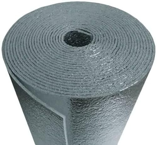 USEP (24 X 5FT) 5mm R8 Reflective Foam Core Insulation Radiant Barrier Double Sided Aluminum Foil Cold and Heat Shield Thermal Insulation for Ceilings Walls Steel Buildings Roofing HVAC Etc