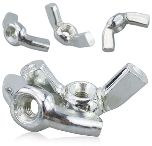 Dadi a farfalla in acciaio inox, 25 pezzi, per uso universale, con carichi pesanti, certificati, standard per impianti, strumenti fai da te, argento (M3)