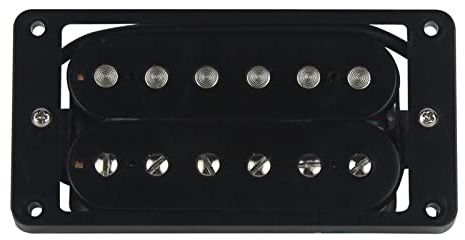 Alnico 5 Humbucker Electric Guitar Bridge Pickup Mit Flachem Rahmen Schwarz Zubehör