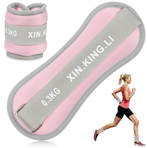 WPPQWP — XIN.KING.LI Gewichtsmanschetten Set Hand und Fuß, Ankle Weights, 1 Paar, 0.3kg,Rosa, Entworfen für Kinder und Frauen, Geeignet Für Fitness, Tanztraining, Joggen