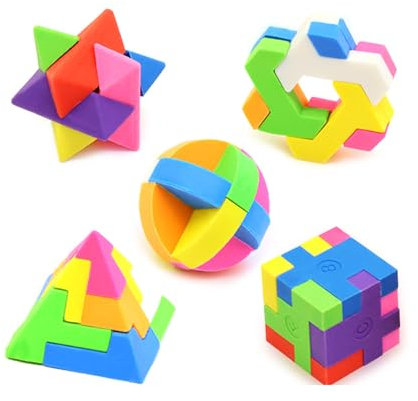3D Puzzle Würfelpuzzle Eraser Würfel Radiergummi Regenbogen Radiergummi Weich Radierer für Schulen und Büros