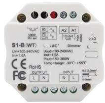 HAPRSLIKG Regolatore dimmer dimmer 220V 2.4G Regolatore dimmer triac for Lampadina a LED S1-B-WT