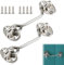 Crochets de Tempête,Crochet de Cabine,Loquet en Acier Inoxydable,Crochets de Tempête en Acier Inoxydable,Crochets de Porte de Grange,Crochets de Fenêtre,2 Pcs Crochet de Porte avec 8 Pcs Vis Tokaneit