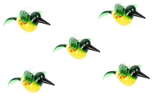 OSOLADY 5stücke Glasvogel Skulptur Handgefertigte Lebensechte Figur Aus Buntem Glas Für Stilvolle Wohn Und Gartendekoration Als Für Besondere Anlässe