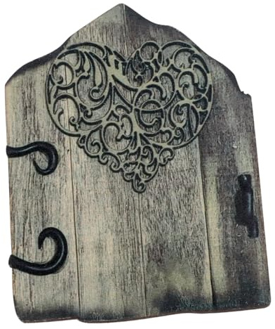 Milisten Puerta De Hada Miniatura De Madera Para Decoración De Jardín Puerta De Duende Para Árbol Accesorio De Casa De Muñecas Diseño Encantador y Natural