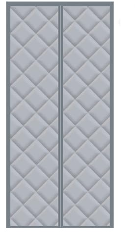 Easylife Magnetic Thermal Insulated Door Curtain, Waterproof Thermal Door Curtain for All Year Temp Control, Easy to Install Door Insulation Curtain, Automatic Closure L200xW80cm - Fully Guaranteed