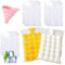 Dreamil Ice Cube - Bolsas desechables para cubitos de hielo (50 unidades, con embudo de silicona)