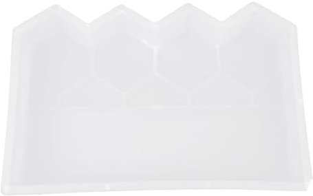 Lurrose Molde De Ladrillos Plástico Blanco Para Vallas De Jardín, Molde Para Hacer Cemento y Hormigón, Reutilizable Para Paisajismo Exterior, Decoración De Césped y Patios, 1 Unidad