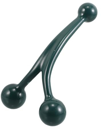 EXHUMKY Ergonomischer 3-kugel Massageroller aus Ps für Tiefengewebsmassage Vielseitiges Handmassagegerät für Gesicht Schulter und Fuß zur Muskelentspannung zu Hause und Unterwegs