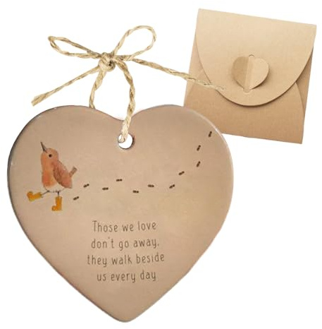 1PCS Grave Ornaments Set – Memorial Garden Ornaments, Robin Gifts with Kraft Paper Box – Grave Decorations & Gifts for Memorial