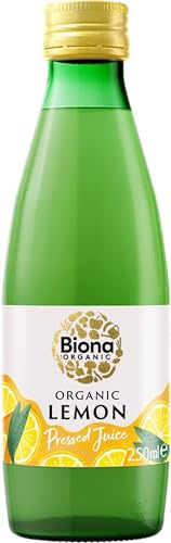 Biona Organic Lemon Juice 250ml, Pack of 6 | 100% Natural Organic, Great Taste 2024 Winner, No Added Sugar, Not From Concentrate, Ideal for Cooking & Baking