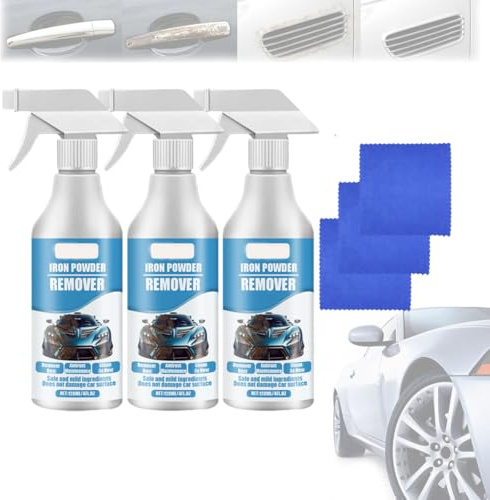 Spray quitaóxido y partículas de hierro para coche, Spray multifuncional para quitar óxido y hierro rápidamente, ideal para metal, herramientas y coches. (3PCS)