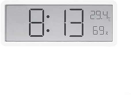 Indoor Digital Thermometer Hygrometer, LCD Digital Wall Clock With Temperature & Humidity Display Battery Or USB Powered