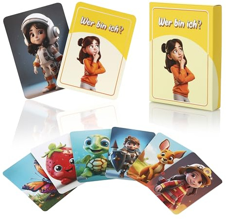 Little Lino Wer Bin Ich Kartenspiel - Gesellschaftsspiel für Kinder als Beschäftigung für unterwegs - Kleines Geschenk für Jungen und Mädchen