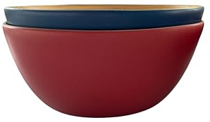 TONKING Set of 2 Bamboo Bowls 6.2 - Japanese Styled Wooden Bowl for Dry Food, Cereal, Side Salad, Fruit Bowl or Even a Quick Pasta Lunch, and a Thoughtful Gift Set