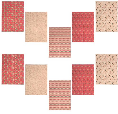 TOYANDONA 10stücke Weihnachtspapier Geschenkpapier Bögen für Floristen Verpackungspapier mit Wintermotiven Geeignet für Geschenkboxen und Bastelarbeiten