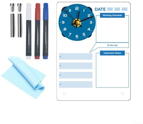 Gettimore Calendario acrílico vertical diario con 3 marcadores para uso en casa, oficina, aula