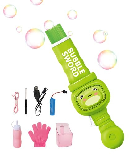 Seifenblasenmaschine für Spielzeug, magische Seifenblasenpistole mit Nebel-Effekt, elastisch, für und Mädchen, Geburtstagsfeier, Haus, Outdoor, i