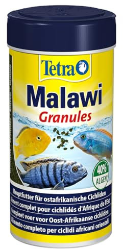 Tetra Zierfischfutter für Malawi Cichliden | 250 ml Algengranulat mit Spirulina, Nori und Chlorella | 250 Gramm