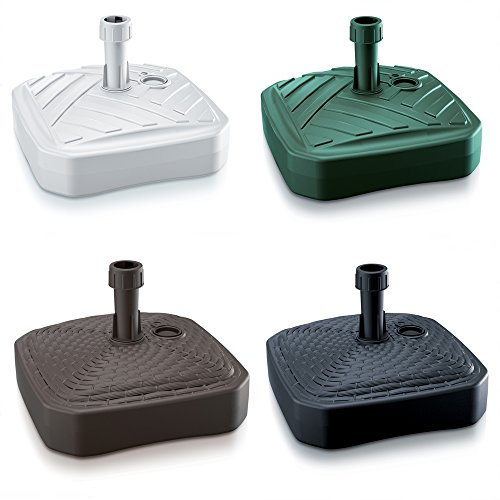 rg-vertrieb Sonnenschirmständer Schirmständer Ständer Schirmhalter Quadratisch Rattanoptik oder Board Design 12 L 4 Farben wählbar (Rato Quadrat Anthrazit)