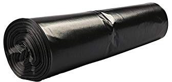 DEISS Müllsäcke aus Recycling-LDPE 240 L, schwarz, 10 Stück pro Rolle