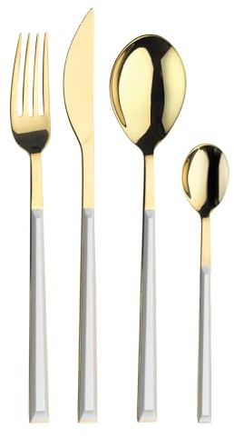 SET POSATE 24 PEZZI LINEA SUSHI QUEEN GOLD&WHITE