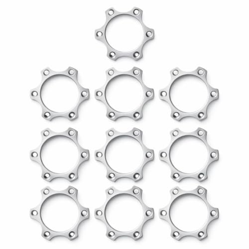 Alomejor 10 STÜCKE Scheibenbremsadapter Aluminiumlegierung Freilauf Gewindenaben 6 Loch Scheibenbremsadapter für Bike Rotor Adapter Ersatzteil