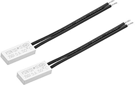 sourcing map 2 Stk. KSD9700 Thermostat 50℃ Normalerweise offener Temperaturschalter N.O 5A Thermoschalter Bimetall Temperaturregler
